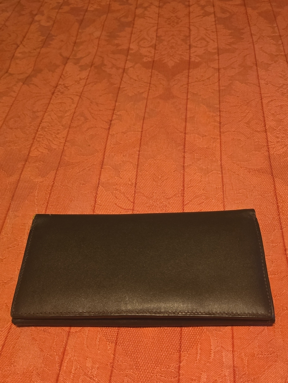 Classic Dark Brown Long Leather Wallet NWOT
